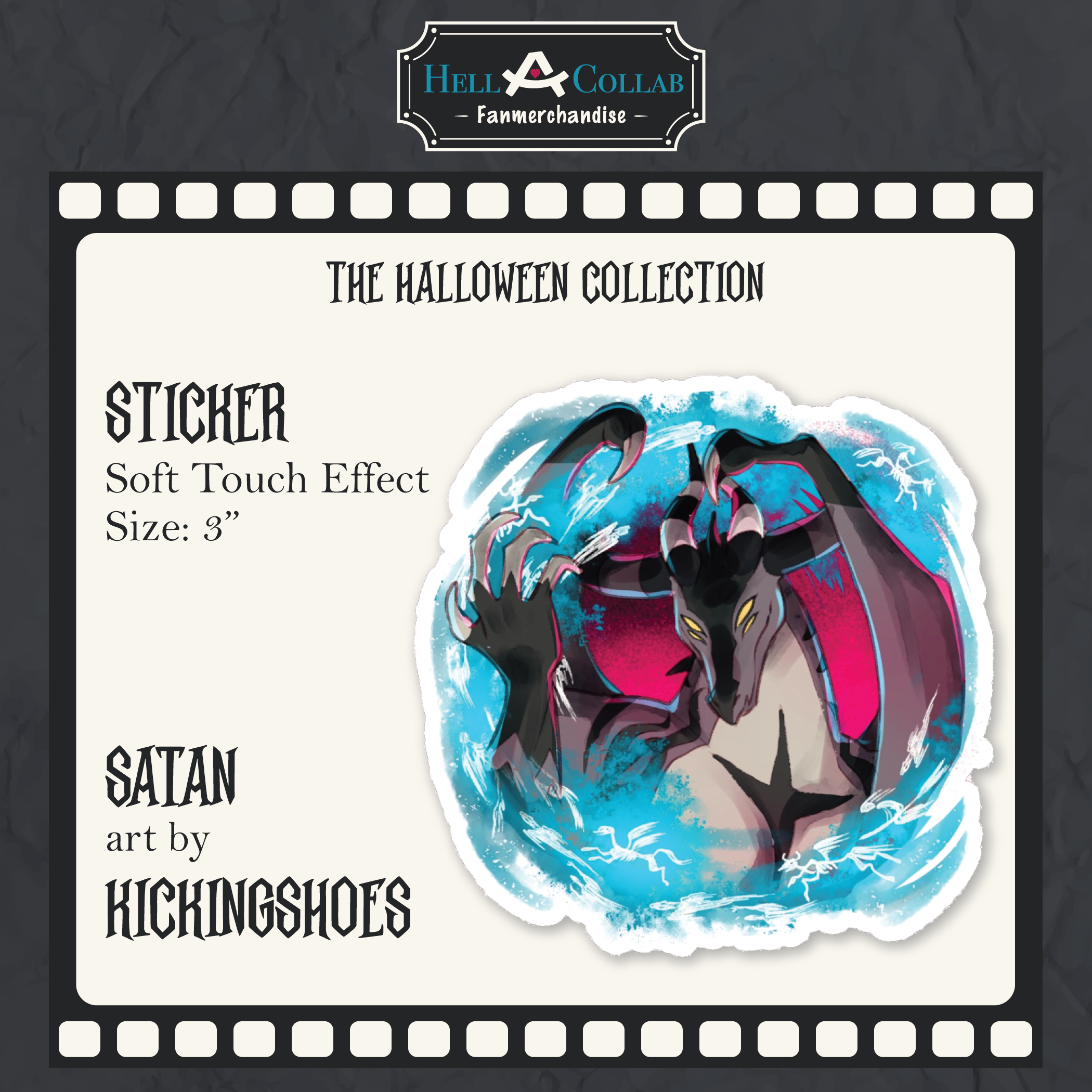 Satan Sticker Halloween Hellacollab 