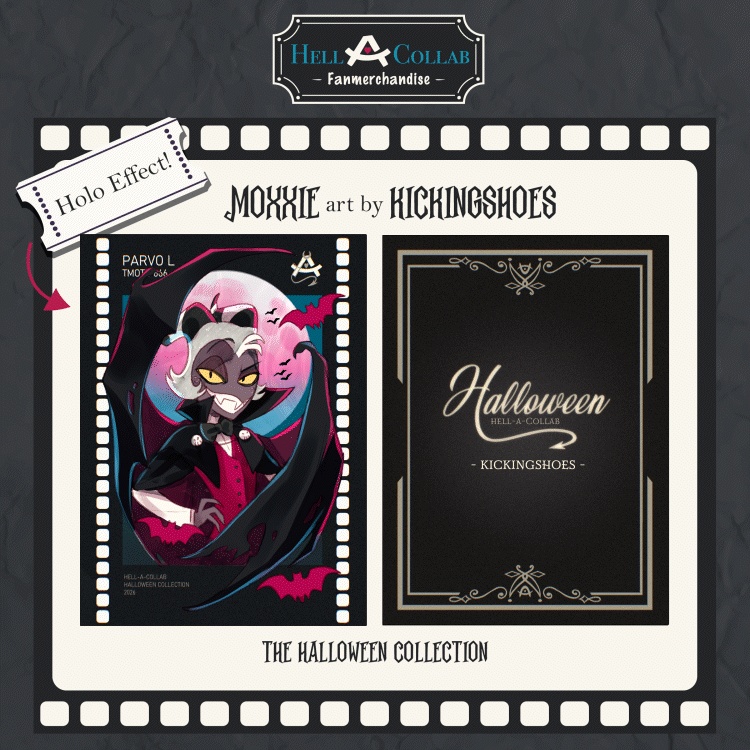 Moxxie Holographic Photocard Halloween Hellacollab