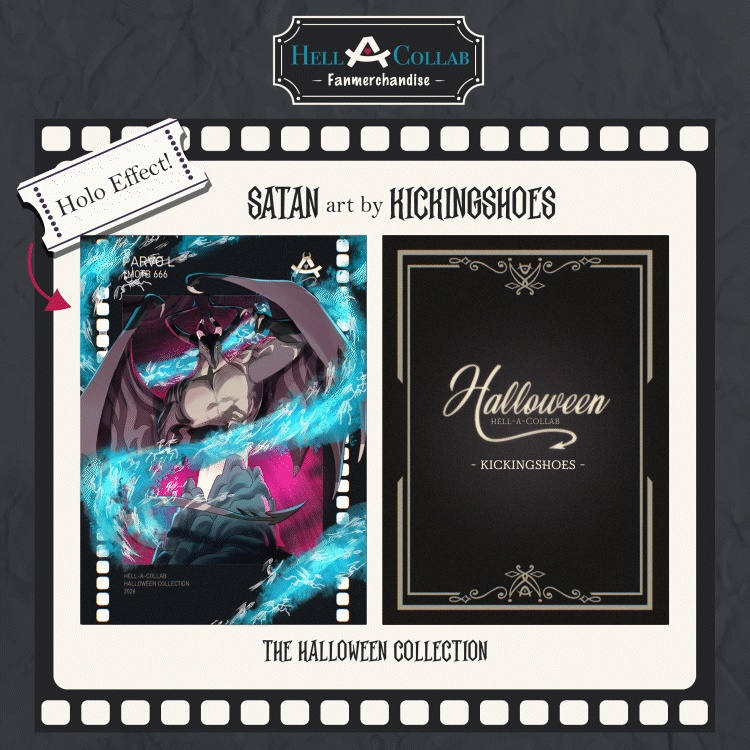 Satan Holographic Photocard Halloween Hellacollab 