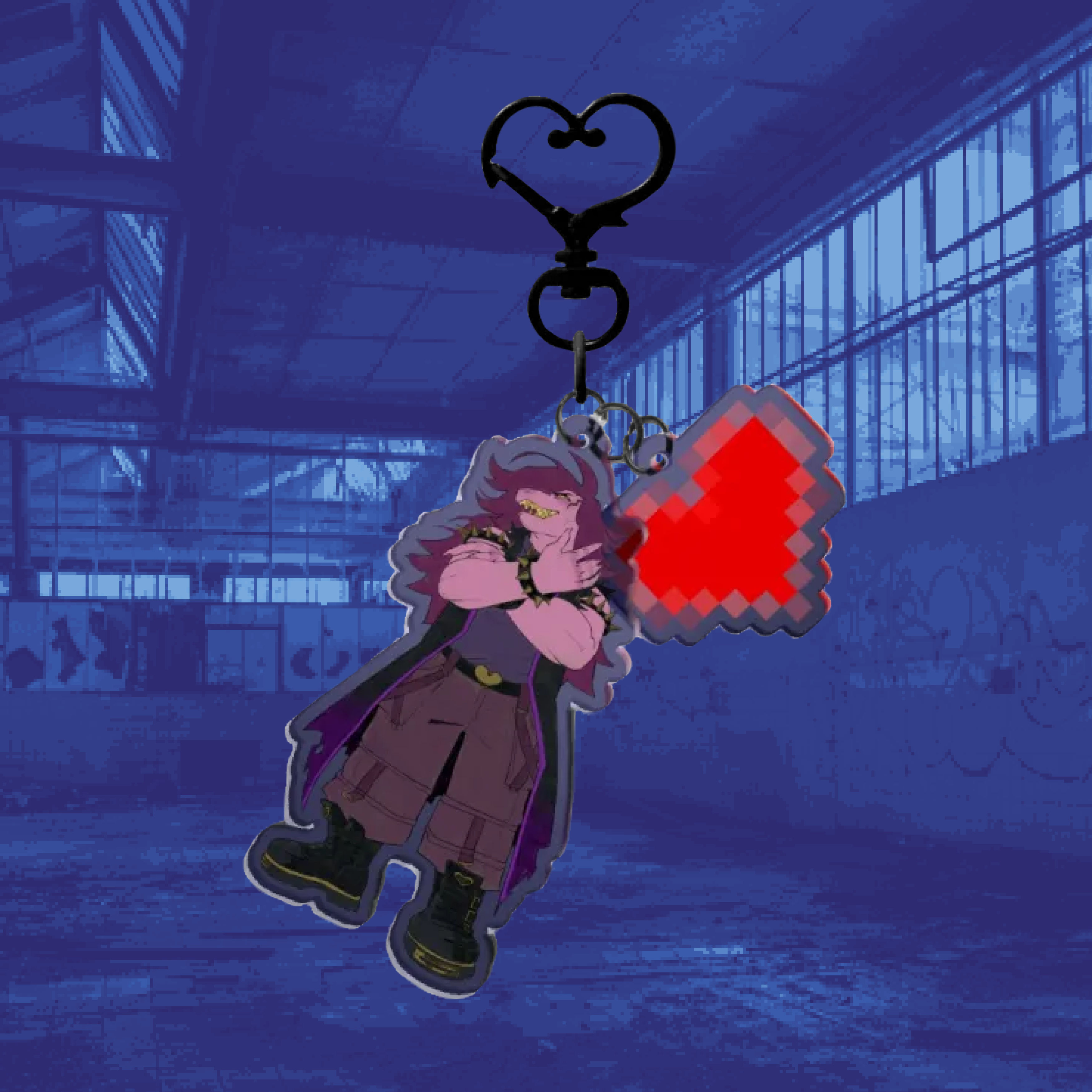 Susie Acrylic 2-Piece Keychain