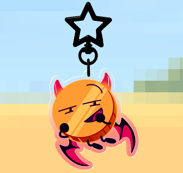 Imp Coiny Acrylic Keychain