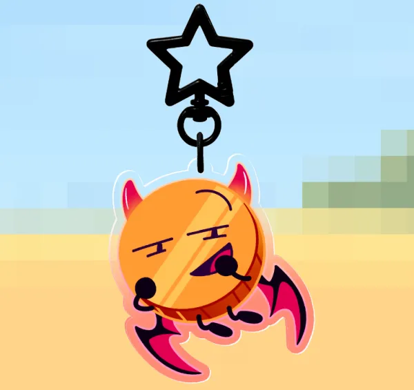 Imp Coiny Acrylic Keychain