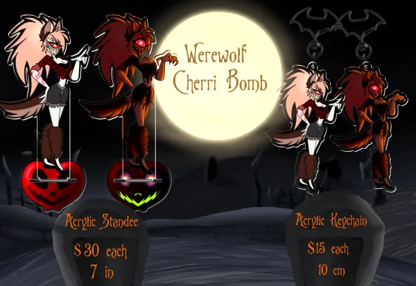 Hazbin Halloween | Werewolf Cherri Bomb Set