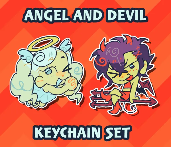 PERSONA 5 - ANGEL AND DEVIL KEYCHAIN SET