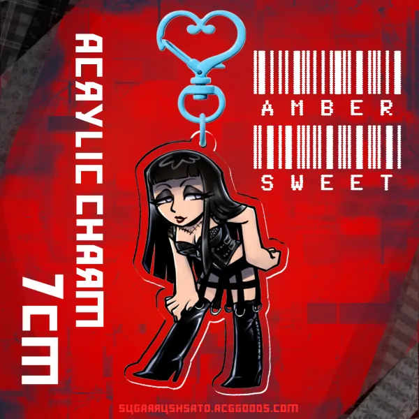 Amber Sweet Clear Acrylic Keychain