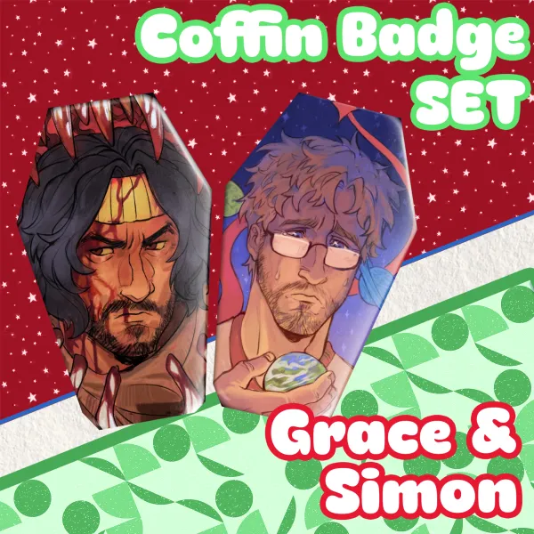 Simon & Grace Coffin Badges SET