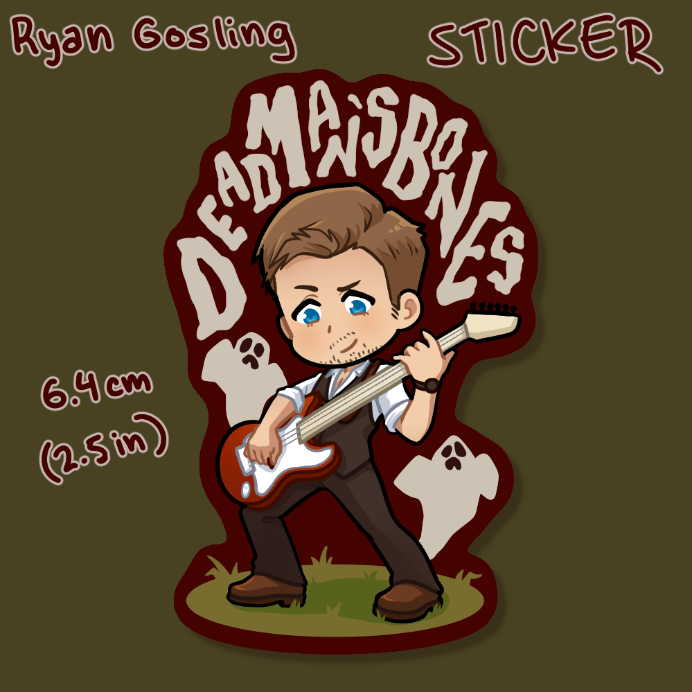 Ryan Gosling Dead Man's Bones Sticker