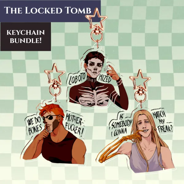 The Locked Tomb keychain bundle