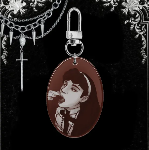 Sister Daniel Cherry - Epoxy Clear Acrylic Keychain
