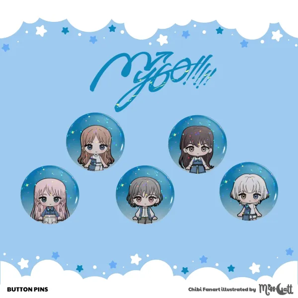 MyGO!!!!! BanGDream Button pins 58mm