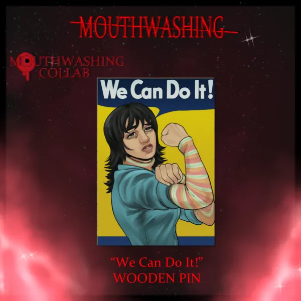 We Can Do It Wood Pin Anya
