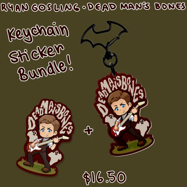 Dead Man's Bones Keychain/Sticker Set