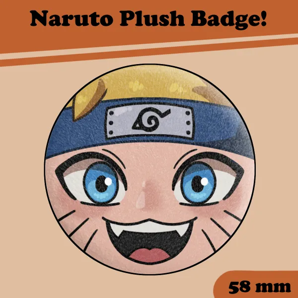 Naruto Plush Badge 58mm