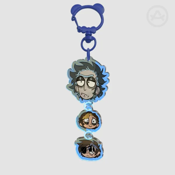 AU Emo Rick and Morty Keychain