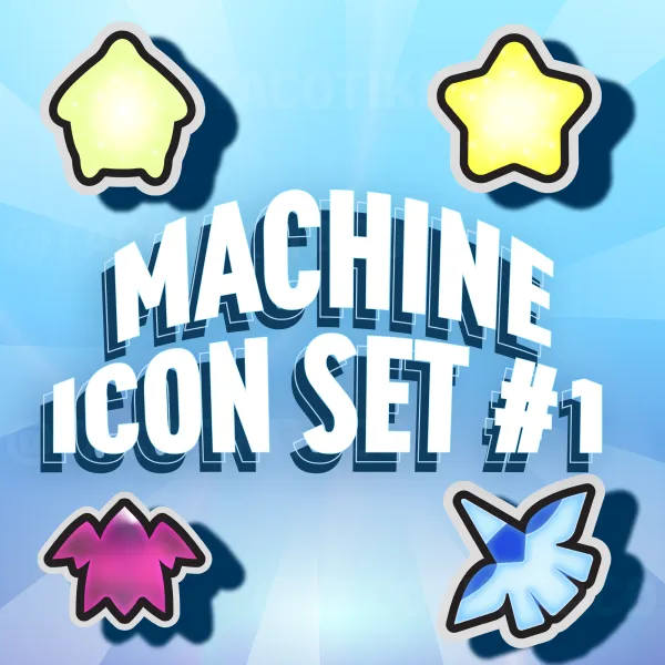 Machine Icon Acrylic Pin Set #1
