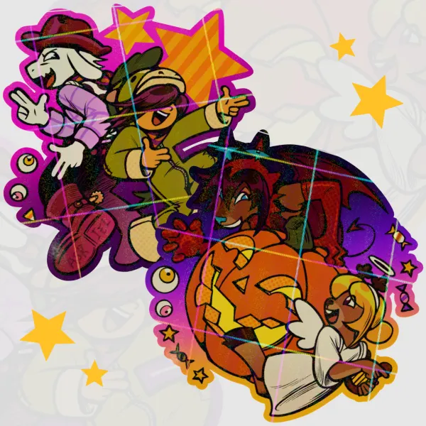 Delta-siblings Halloween Stickers