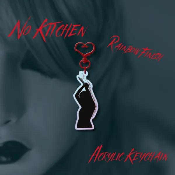 No Kitchens Rainbow Acrylic Keychain