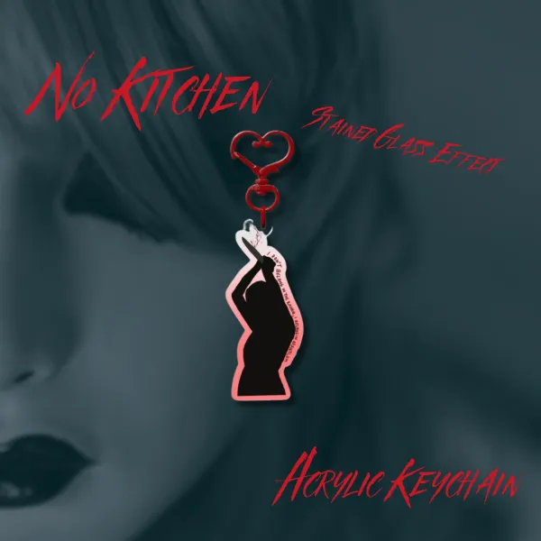 No Kitchens Stained Acrylic Keychain