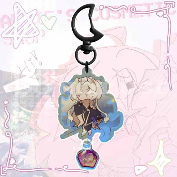 Cream Ash Cookie Connection Acrylic Keychain٭✧