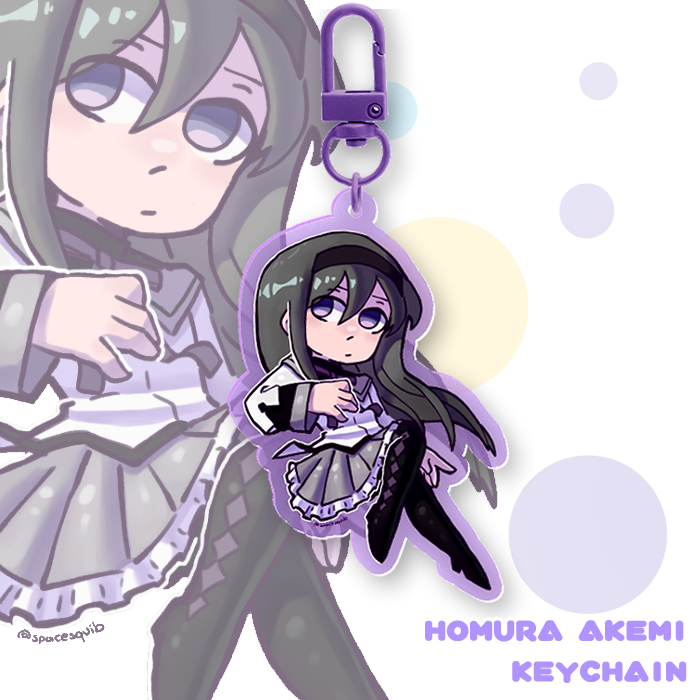 Homura Akemi | Madoka Magica | 2.5" Acrylic Keychains