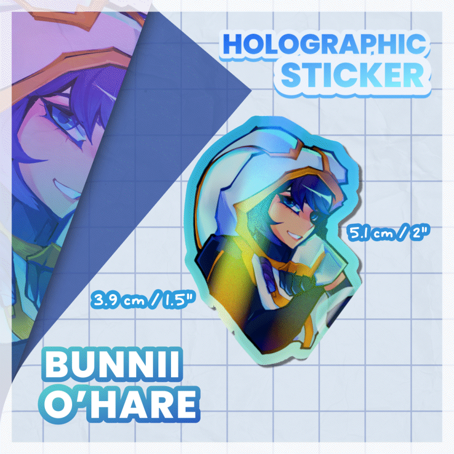 Bunnii O' Hare Rainbow Sticker