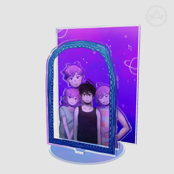 Omori Mirror Acrylic Standee with Background Backing (Triple Insert Standee)