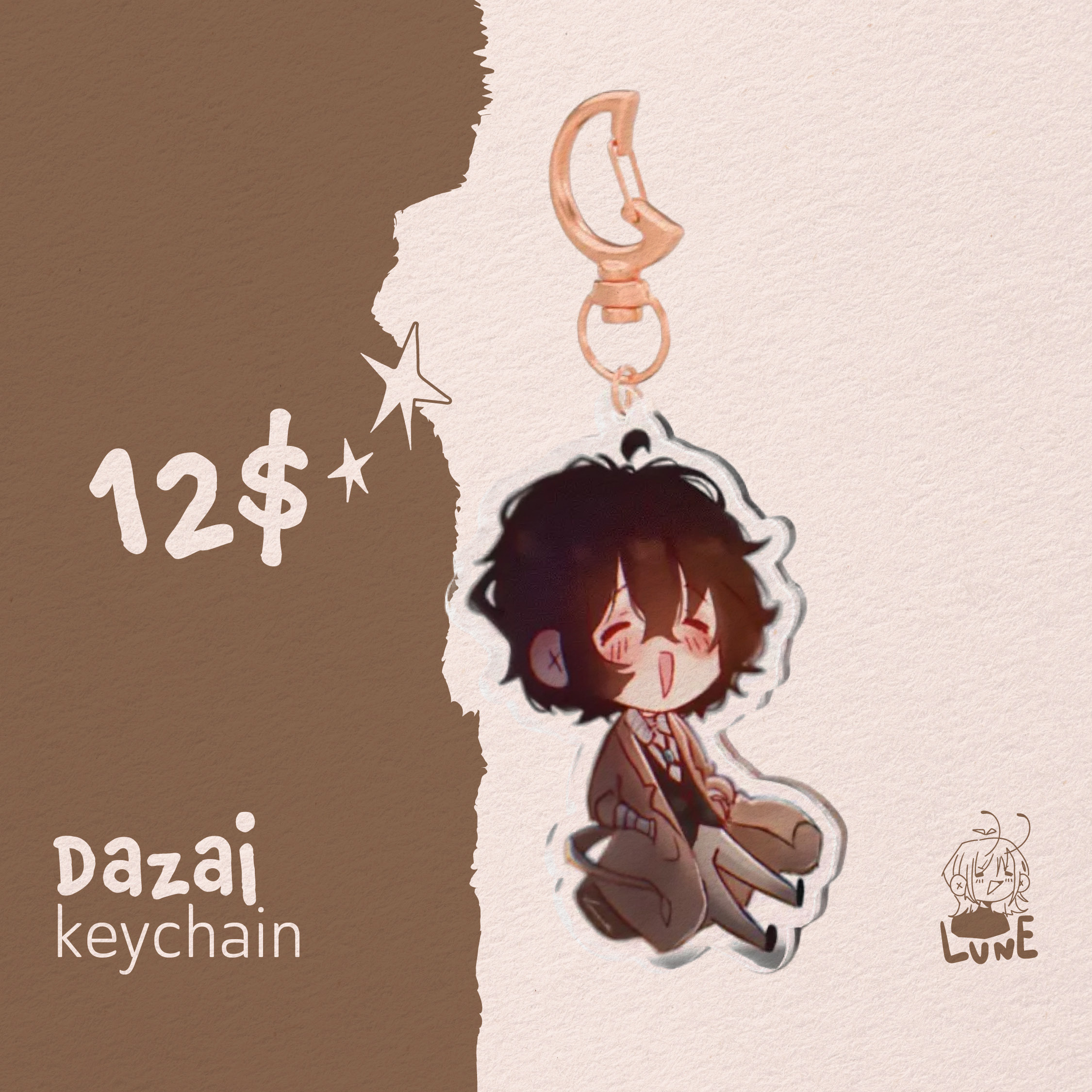 Dazai | Clear Acrylic Keychains