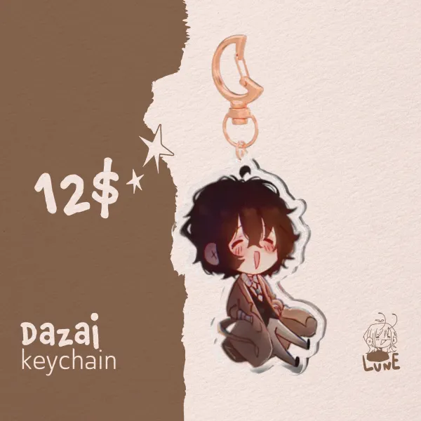 Dazai | Clear Acrylic Keychains