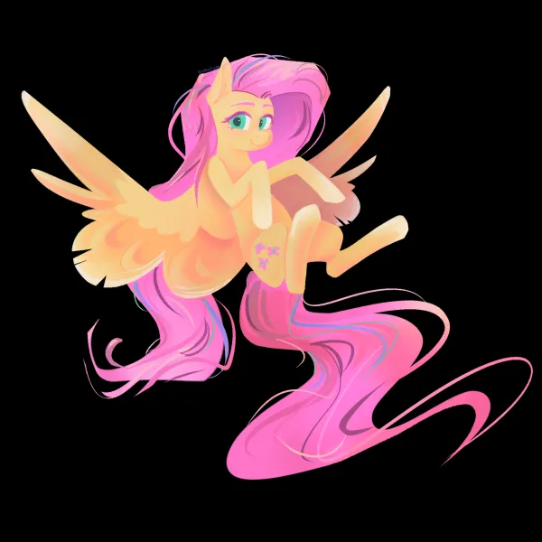 Fluttershy Clear Acrylic Keychain