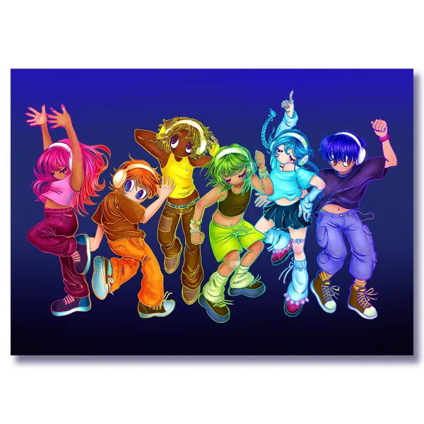 Rhythm Writhe A3 Poster Print
