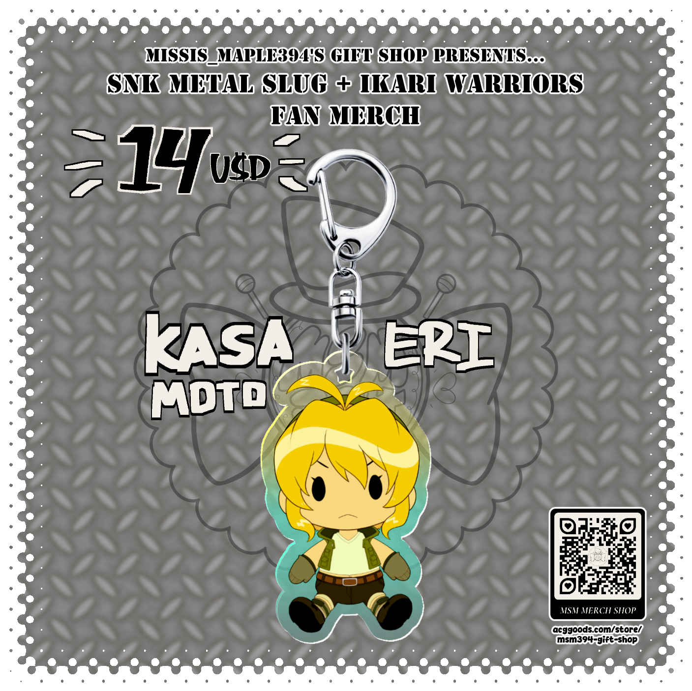 ACRYLIC CHARM ~ Metal Slug - Eri Kasamoto