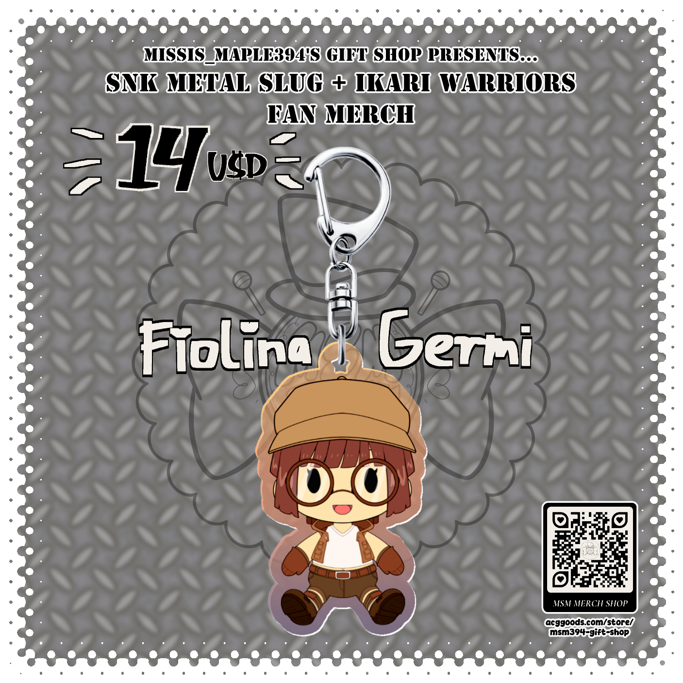 ACRYLIC CHARM ~ Metal Slug - Fiolina Germi
