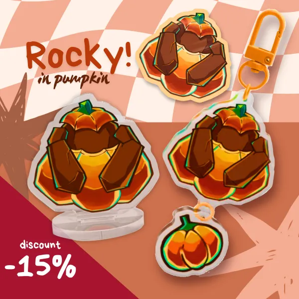 Rocky! In pumpkin