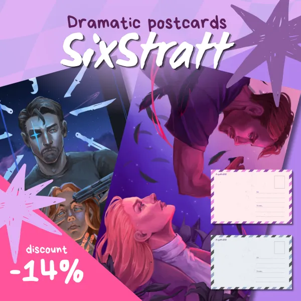 Dramatic SixStratt postcard