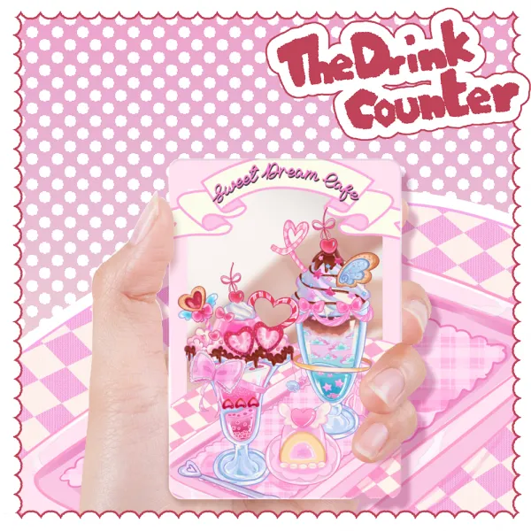 Dreamy Drinks Plastic Transparent Photocard