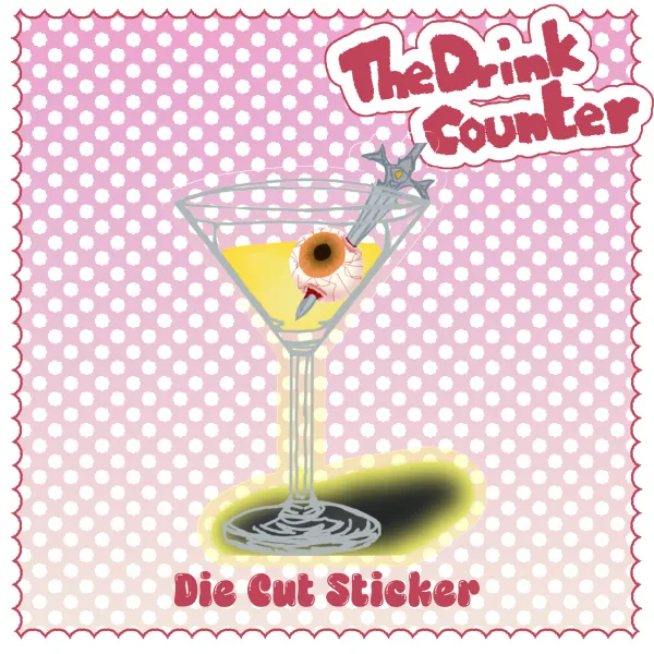 Eye Drop Martini Die Cut Stickers