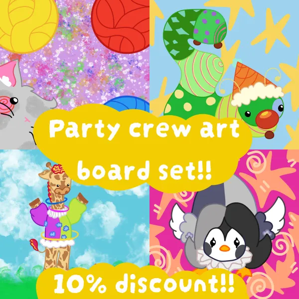 Party crew art board set!!