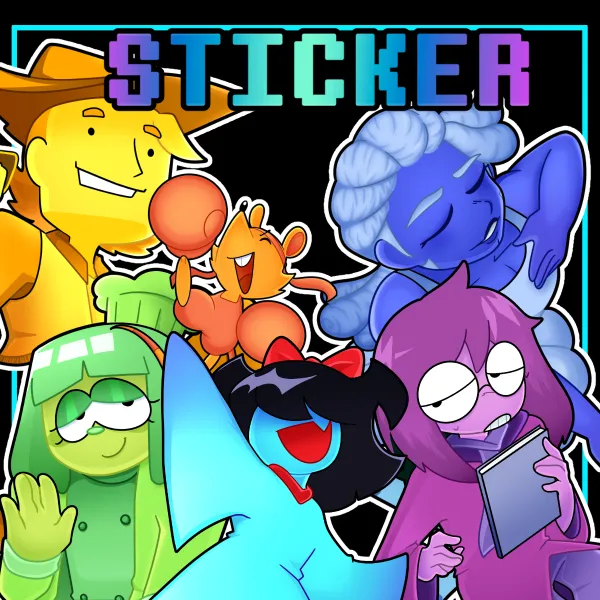 The 6 Flowers STICKER Set