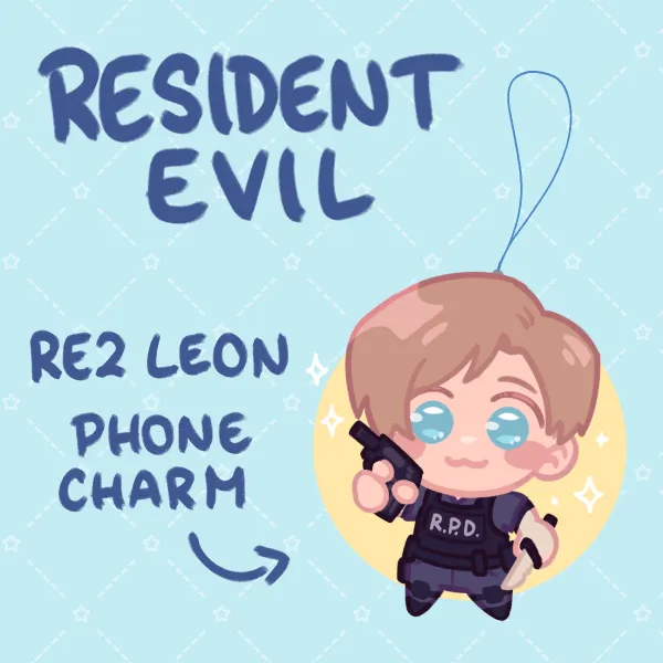 Leon Kennedy Acrylic Phone Charm