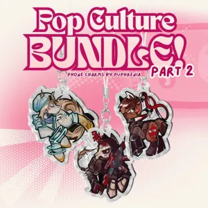 POP CULTURE BUNDLE PART 2 — PONIFIED PHONE CHARMS!