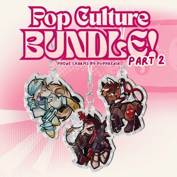 POP CULTURE BUNDLE PART 2 — PONIFIED PHONE CHARMS!