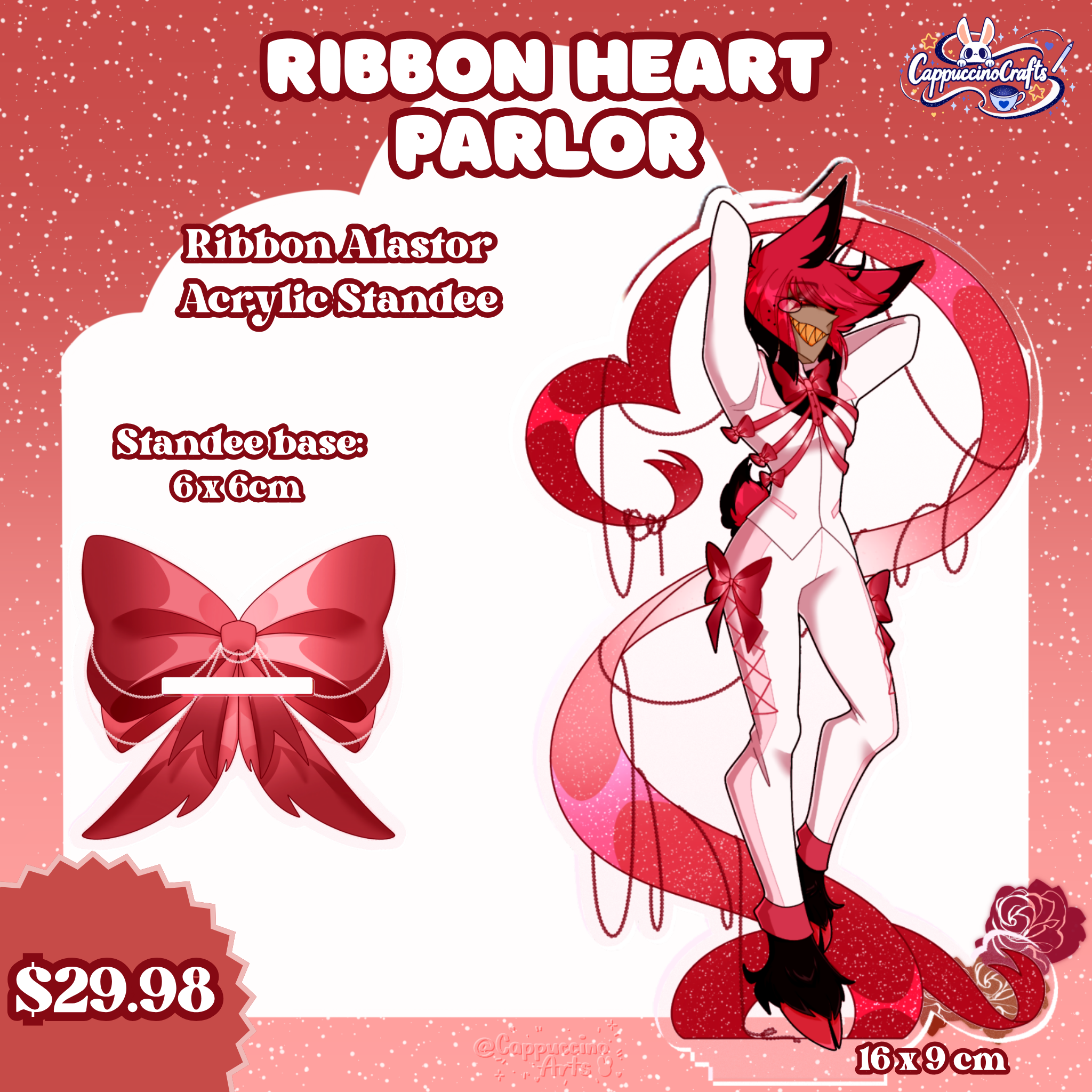 Ribbon Heart Parlor Alastor || Standee || Hellaverse