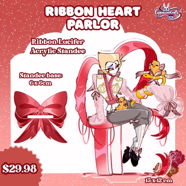 Ribbon Heart Parlor Lucifer || Standee || Hellaverse
