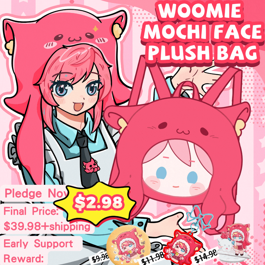 Woomie Mochi Face Plush Bag