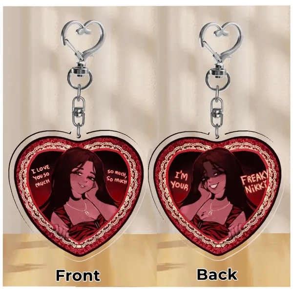 Nikki Freeman Acrylic Keychains two different sides