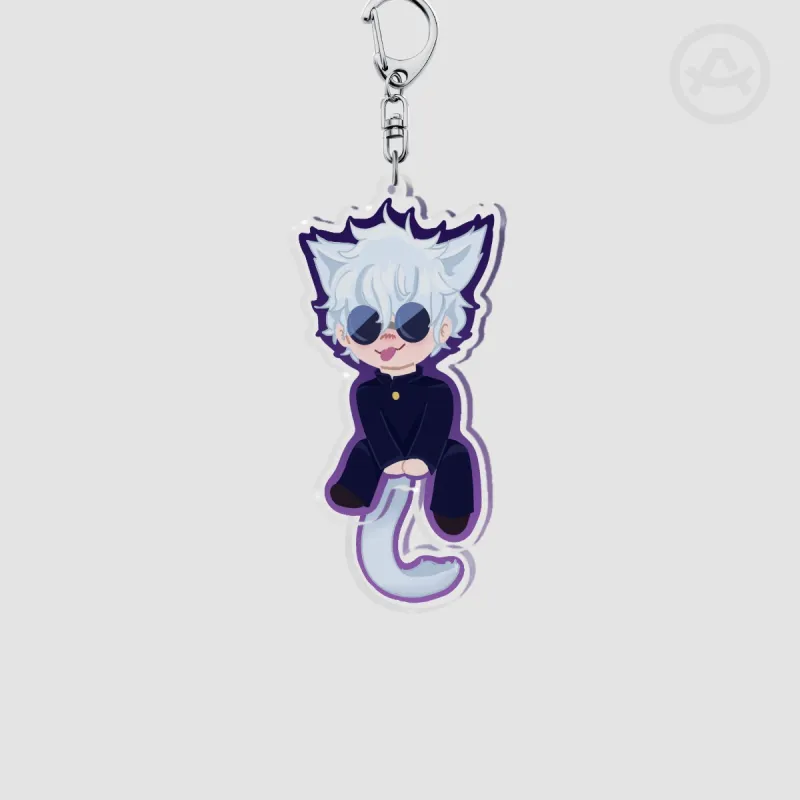 Ruby Ridge Cat Satoru Gojo Cat JJK Tail-wagging Pendant by Ruby F - ACGGOODS