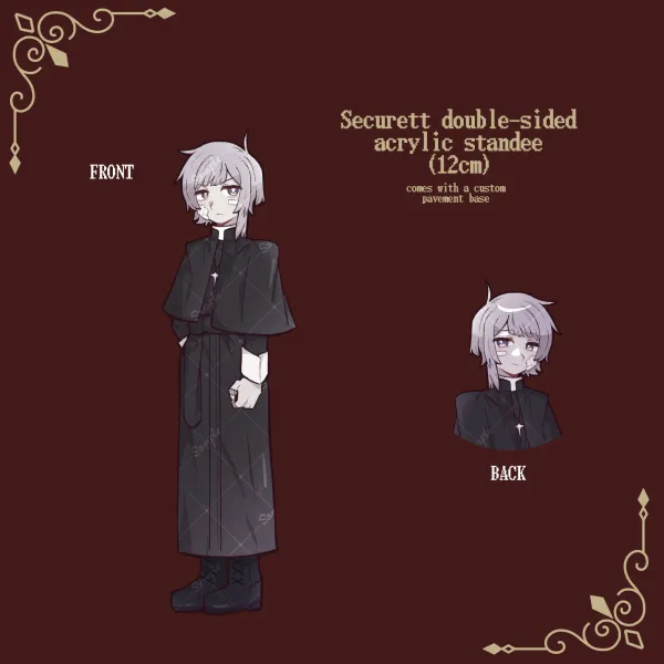 double-sided Securett Rafe 12cm acrylic standee