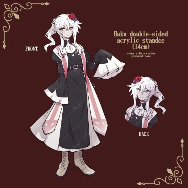 double-sided Haku Eckaran 14cm acrylic standee