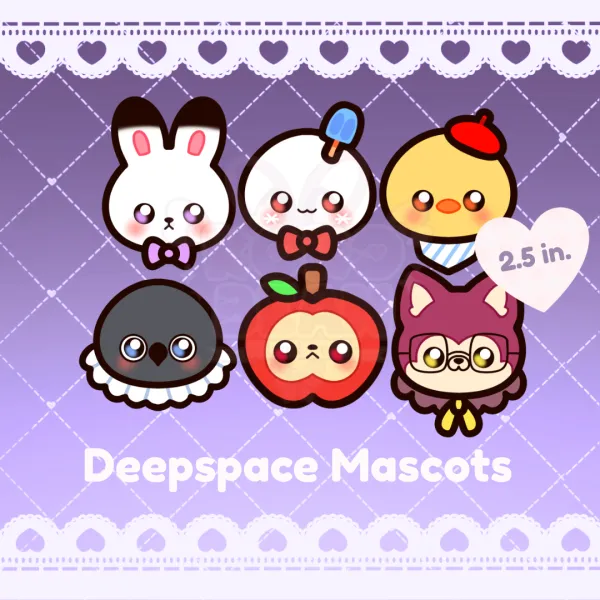 ♥ Love and Deepspace Mascots Holographic Stickers ♥