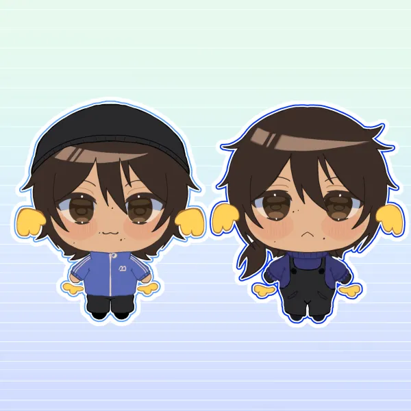 Quackity twins keychains qsmp